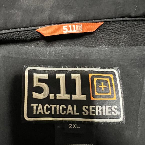 5.11 Tactical Jacket Mens XXL Valiant Duty Black Full Zip Utility SHELL ONLY - Picture 8 of 9